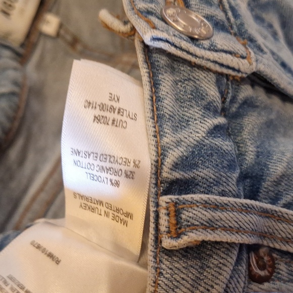 Agolde Kye Mid-rise Ankle Jeans Size 25 Light Blue Organic Cotton Blend Stretch - Picture 9 of 13